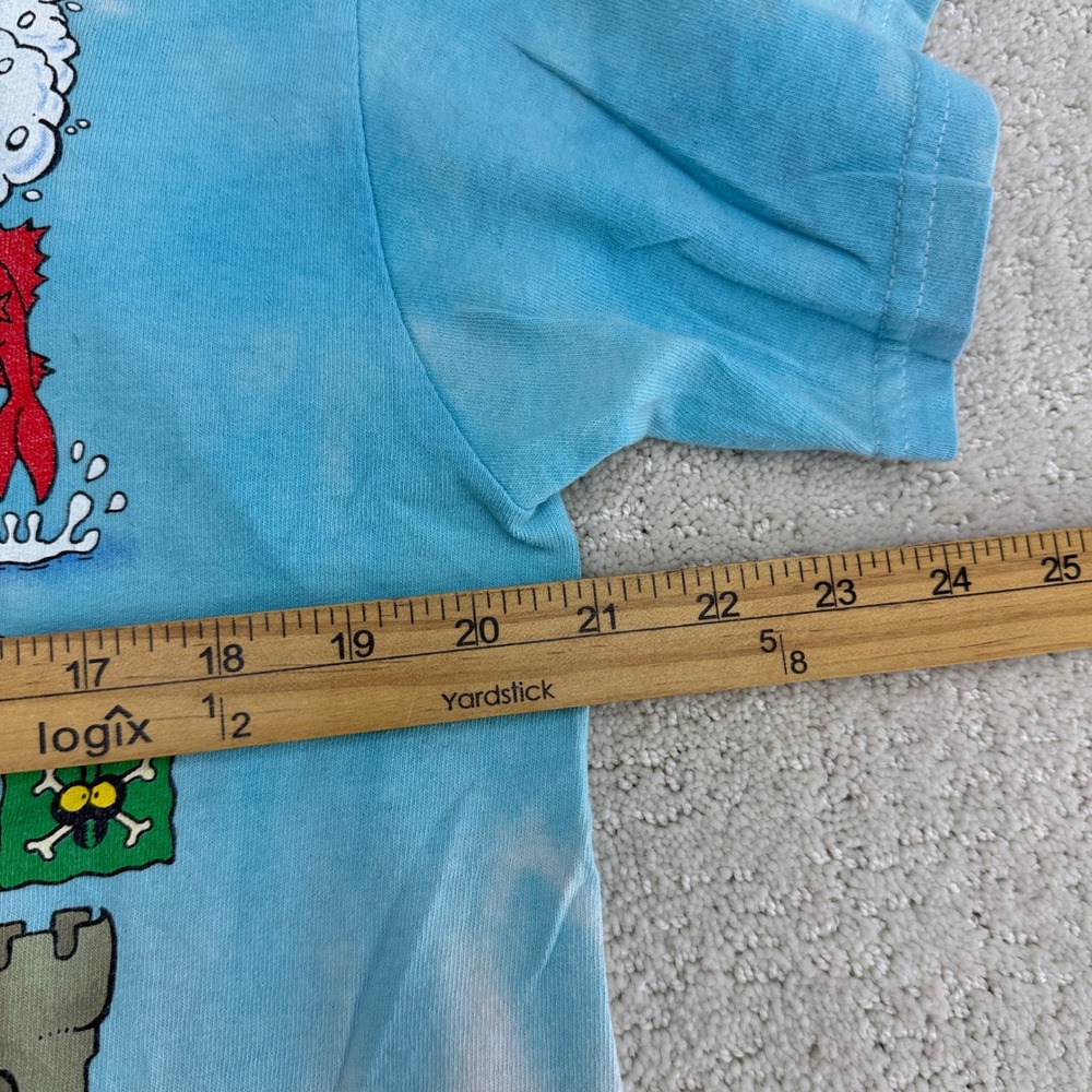 Liquid Blue T-Shirt Mens L Blue 1992 Joey Mars Beach Skeleton Tie Dye Vintage - Picture 14 of 16